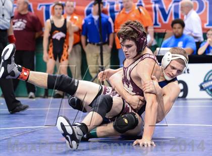 Thumbnail 2 in NCHSAA Individual Wrestling 2A Quarterfinals photogallery.