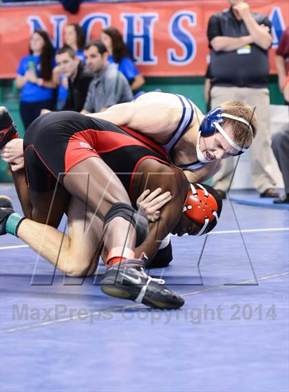 Thumbnail 1 in NCHSAA Individual Wrestling 2A Quarterfinals photogallery.