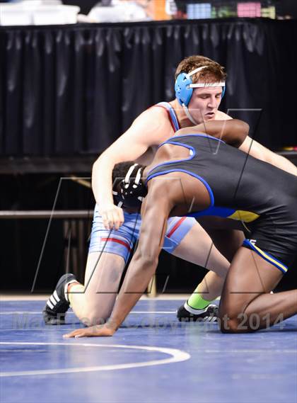 Thumbnail 1 in NCHSAA Individual Wrestling 2A Quarterfinals photogallery.