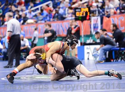 Thumbnail 2 in NCHSAA Individual Wrestling 2A Quarterfinals photogallery.