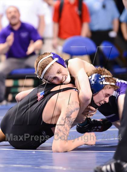 Thumbnail 1 in NCHSAA Individual Wrestling 2A Quarterfinals photogallery.