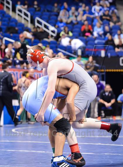 Thumbnail 1 in NCHSAA Individual Wrestling 2A Quarterfinals photogallery.