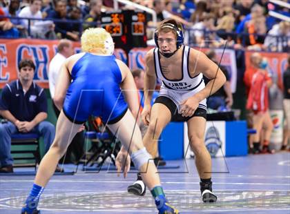 Thumbnail 3 in NCHSAA Individual Wrestling 2A Quarterfinals photogallery.