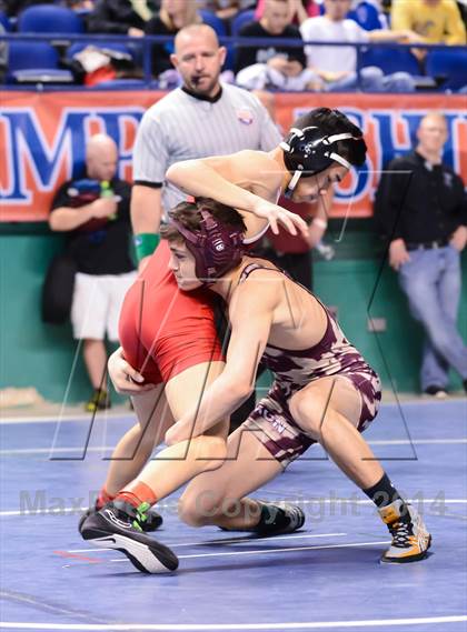 Thumbnail 2 in NCHSAA Individual Wrestling 2A Quarterfinals photogallery.