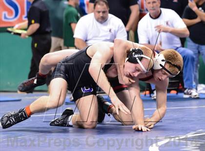 Thumbnail 3 in NCHSAA Individual Wrestling 2A Quarterfinals photogallery.
