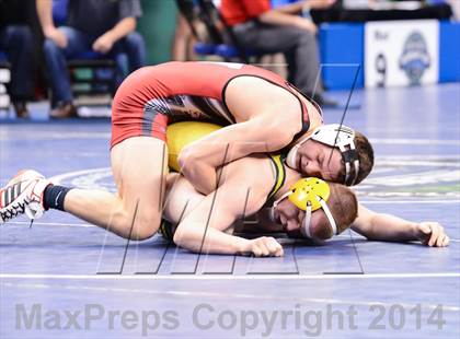 Thumbnail 2 in NCHSAA Individual Wrestling 2A Quarterfinals photogallery.