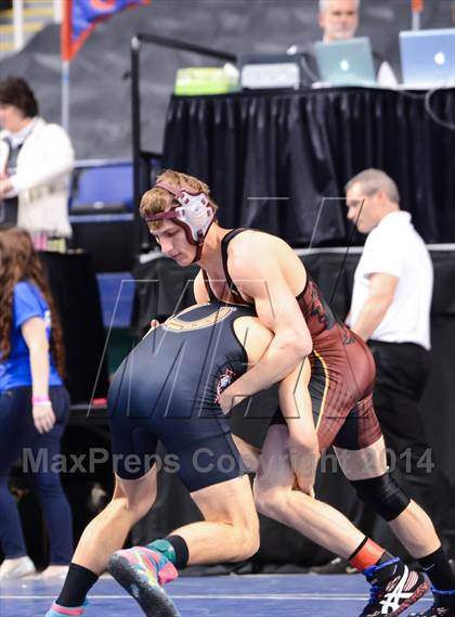 Thumbnail 2 in NCHSAA Individual Wrestling 2A Quarterfinals photogallery.