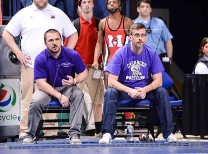 Thumbnail 3 in NCHSAA Individual Wrestling 2A Quarterfinals photogallery.