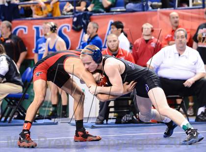 Thumbnail 2 in NCHSAA Individual Wrestling 2A Quarterfinals photogallery.