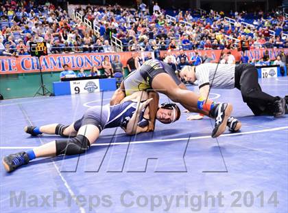 Thumbnail 2 in NCHSAA Individual Wrestling 2A Quarterfinals photogallery.
