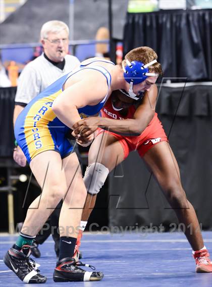 Thumbnail 3 in NCHSAA Individual Wrestling 2A Quarterfinals photogallery.