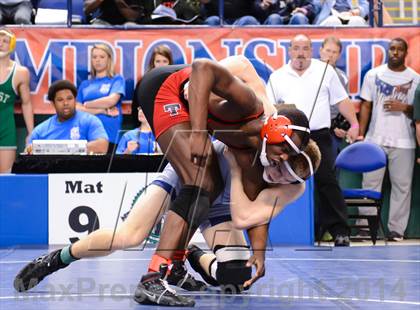 Thumbnail 2 in NCHSAA Individual Wrestling 2A Quarterfinals photogallery.