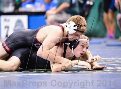 Thumbnail 1 in NCHSAA Individual Wrestling 2A Quarterfinals photogallery.