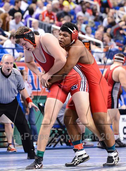 Thumbnail 3 in NCHSAA Individual Wrestling 2A Quarterfinals photogallery.