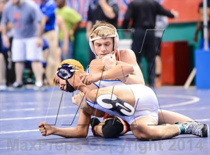 Thumbnail 3 in NCHSAA Individual Wrestling 2A Quarterfinals photogallery.