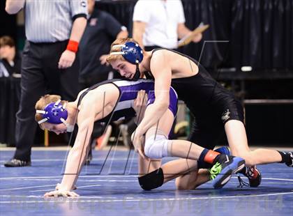 Thumbnail 2 in NCHSAA Individual Wrestling 2A Quarterfinals photogallery.