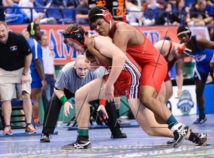 Thumbnail 2 in NCHSAA Individual Wrestling 2A Quarterfinals photogallery.