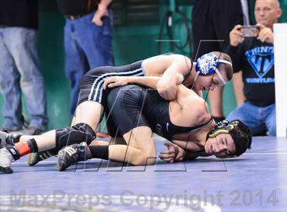 Thumbnail 3 in NCHSAA Individual Wrestling 2A Quarterfinals photogallery.