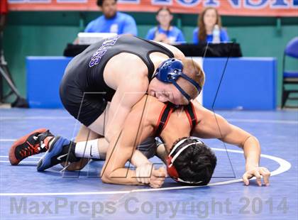 Thumbnail 3 in NCHSAA Individual Wrestling 2A Quarterfinals photogallery.