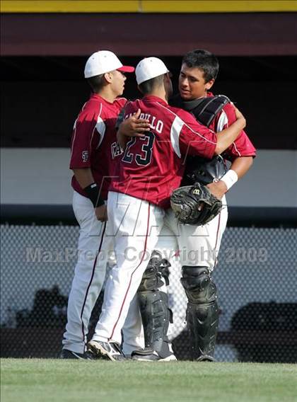 Thumbnail 3 in Capistrano Valley Christian vs. Santa Paula (CIF SS D6 Playoffs) photogallery.