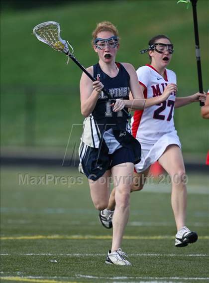 Thumbnail 2 in St. Pius X Catholic vs Milton (5A semifinal) photogallery.