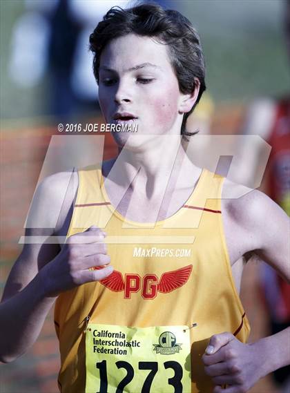 Thumbnail 2 in CIF State Cross Country Championships (D4 Boys Race) photogallery.