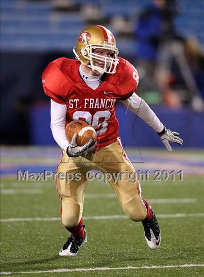 Thumbnail 2 in St. Joseph's Collegiate vs. St. Francis (Monsignor Martin Class AA Final) photogallery.