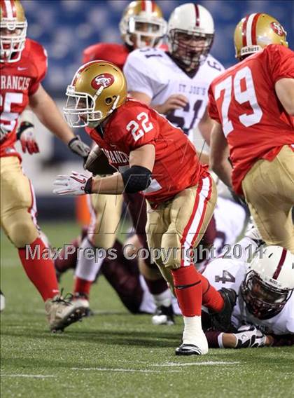 Thumbnail 1 in St. Joseph's Collegiate vs. St. Francis (Monsignor Martin Class AA Final) photogallery.