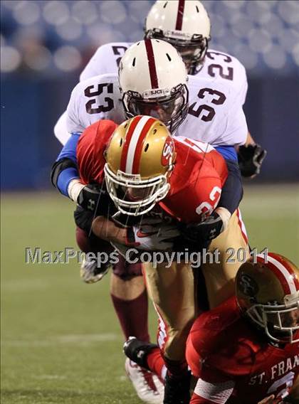 Thumbnail 1 in St. Joseph's Collegiate vs. St. Francis (Monsignor Martin Class AA Final) photogallery.