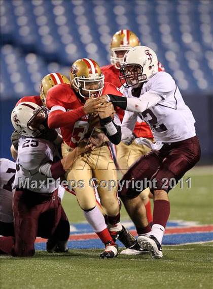 Thumbnail 1 in St. Joseph's Collegiate vs. St. Francis (Monsignor Martin Class AA Final) photogallery.