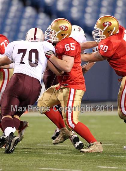 Thumbnail 1 in St. Joseph's Collegiate vs. St. Francis (Monsignor Martin Class AA Final) photogallery.