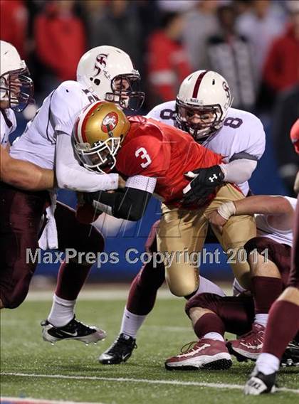 Thumbnail 2 in St. Joseph's Collegiate vs. St. Francis (Monsignor Martin Class AA Final) photogallery.
