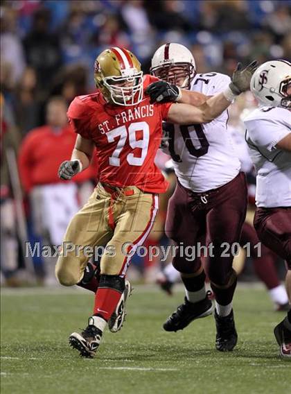 Thumbnail 2 in St. Joseph's Collegiate vs. St. Francis (Monsignor Martin Class AA Final) photogallery.