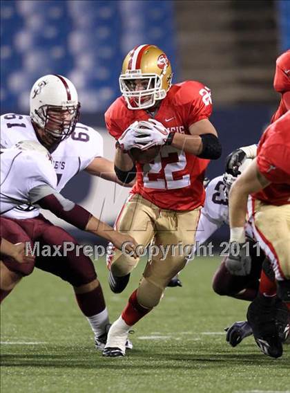 Thumbnail 2 in St. Joseph's Collegiate vs. St. Francis (Monsignor Martin Class AA Final) photogallery.