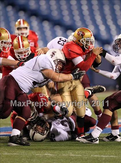 Thumbnail 2 in St. Joseph's Collegiate vs. St. Francis (Monsignor Martin Class AA Final) photogallery.