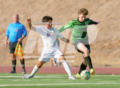 Thumbnail 1 in Sports Leadership & Management vs Virgin Valley (NIAA 3A Southern Region Championship) photogallery.