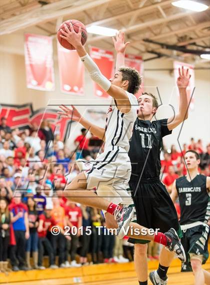 Thumbnail 3 in Eaglecrest vs. Fossil Ridge (CHSAA Sweet 16) photogallery.