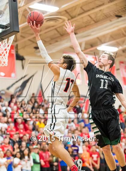 Thumbnail 2 in Eaglecrest vs. Fossil Ridge (CHSAA Sweet 16) photogallery.