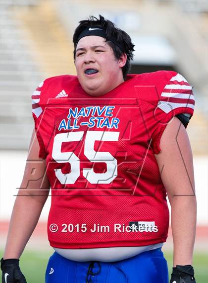 Thumbnail 3 in 2015 Native All-Star Football Classic (Red Hawks vs. Blue Eagles) photogallery.