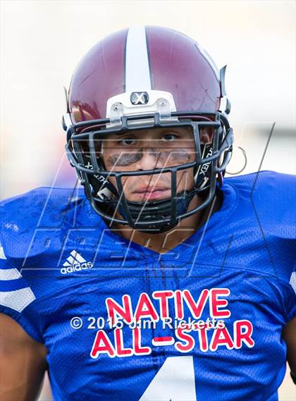 Thumbnail 3 in 2015 Native All-Star Football Classic (Red Hawks vs. Blue Eagles) photogallery.