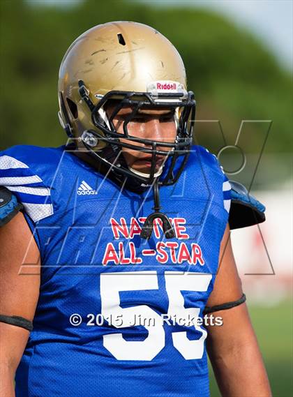 Thumbnail 3 in 2015 Native All-Star Football Classic (Red Hawks vs. Blue Eagles) photogallery.