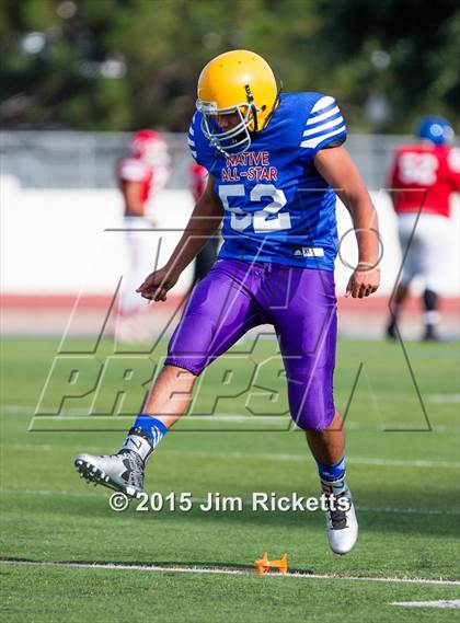 Thumbnail 2 in 2015 Native All-Star Football Classic (Red Hawks vs. Blue Eagles) photogallery.