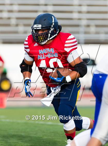 Thumbnail 3 in 2015 Native All-Star Football Classic (Red Hawks vs. Blue Eagles) photogallery.
