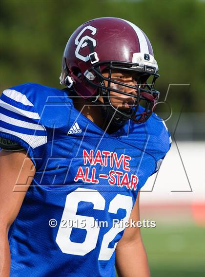 Thumbnail 2 in 2015 Native All-Star Football Classic (Red Hawks vs. Blue Eagles) photogallery.