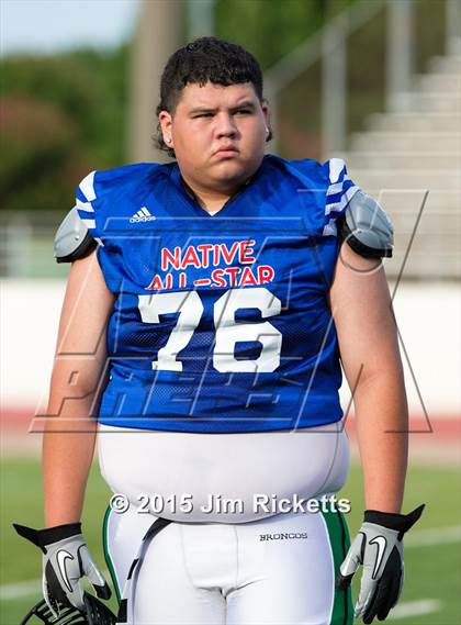 Thumbnail 3 in 2015 Native All-Star Football Classic (Red Hawks vs. Blue Eagles) photogallery.