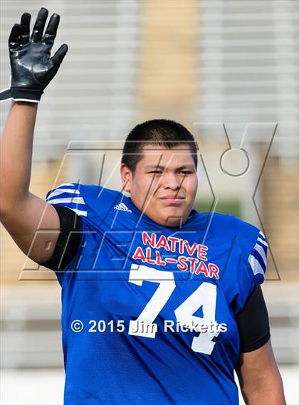 Thumbnail 3 in 2015 Native All-Star Football Classic (Red Hawks vs. Blue Eagles) photogallery.