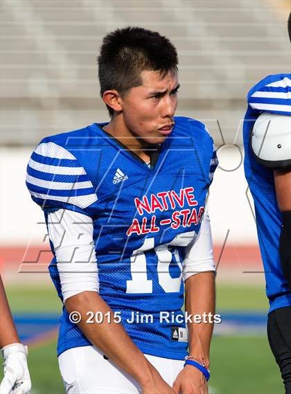 Thumbnail 2 in 2015 Native All-Star Football Classic (Red Hawks vs. Blue Eagles) photogallery.