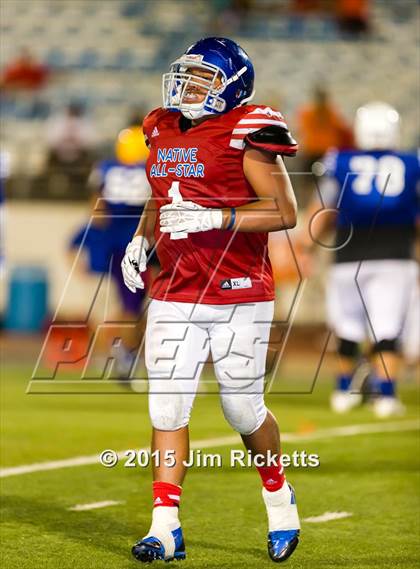 Thumbnail 1 in 2015 Native All-Star Football Classic (Red Hawks vs. Blue Eagles) photogallery.