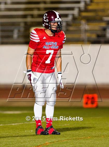 Thumbnail 2 in 2015 Native All-Star Football Classic (Red Hawks vs. Blue Eagles) photogallery.