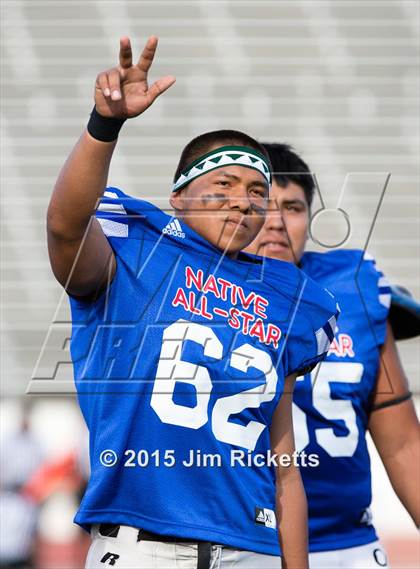 Thumbnail 1 in 2015 Native All-Star Football Classic (Red Hawks vs. Blue Eagles) photogallery.